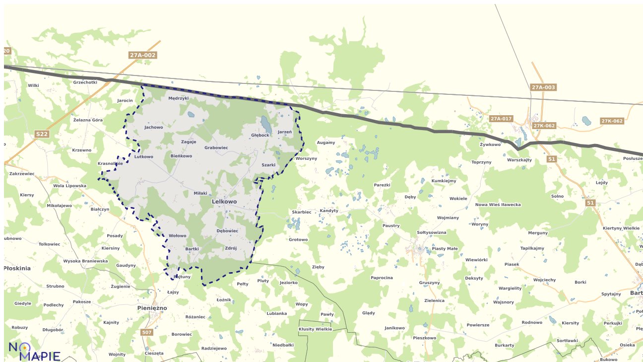 Mapa obszarów ochrony przyrody Lelkowa